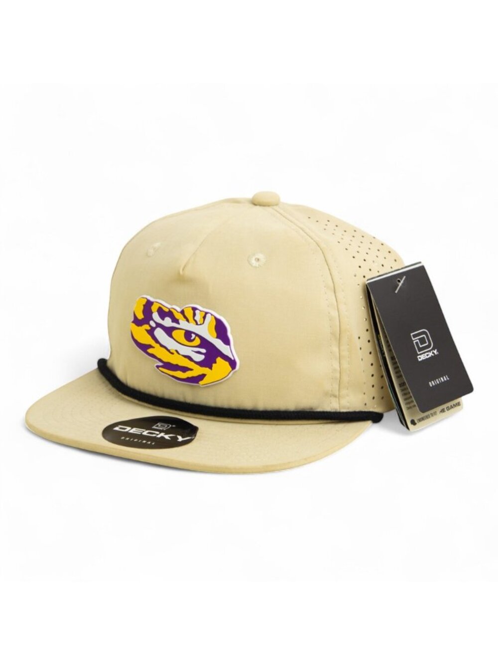 LSU Tiger Eye 3D Perforated Rope Hat- Birch/ Black